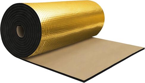 X AUTOHAUX 157mil 4mm 12sqft سيارة الصوت التخفيت حصيرة الألومنيوم احباط رغوة الحرارة درع المواد العالمية لغطاء محرك القارب غطاء 110.24 "× 15.75" in Saudi Arabia