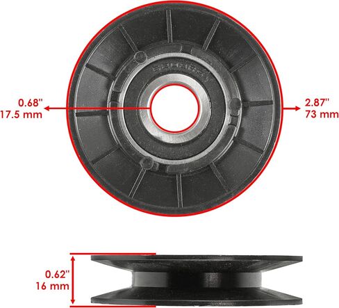 Caltric Idler Pulley Transmission Belt Compatible with John Deere 100 D105 D110 D120 D125 D130 in Saudi Arabia