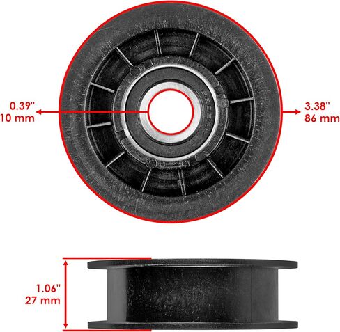 Caltric Idler Pulley Transmission Belt Compatible with John Deere 100 D105 D110 D120 D125 D130 in Saudi Arabia