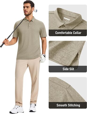 MAGCOMSEN Men's Polo Shirts Short Sleeve Moisture Wicking Lightweight Athletic Casual Collared Golf Shirt in Saudi Arabia