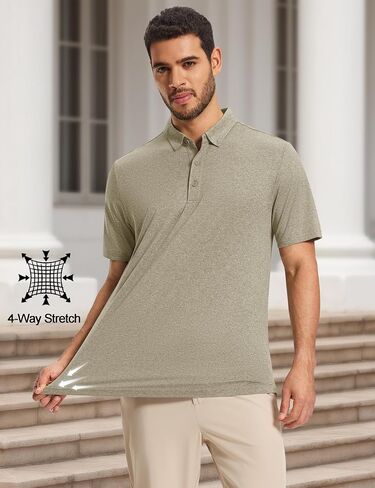 MAGCOMSEN Men's Polo Shirts Short Sleeve Moisture Wicking Lightweight Athletic Casual Collared Golf Shirt in Saudi Arabia