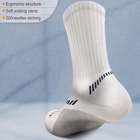 Sports Socks for Men 6Pairs, Athletic Crew Socks Cushioned For Men Excercise Running-Arch Support in Saudi Arabia