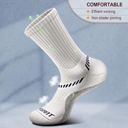 Sports Socks for Men 6Pairs, Athletic Crew Socks Cushioned For Men Excercise Running-Arch Support in Saudi Arabia