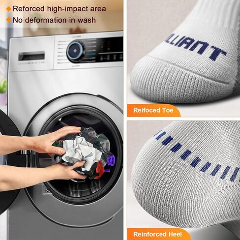 Sports Socks for Men 6Pairs, Athletic Crew Socks Cushioned For Men Excercise Running-Arch Support in Saudi Arabia