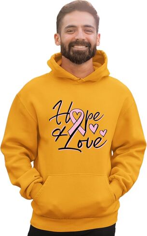 Go All Out Hope & Love Breast Cancer Awareness Mens Women Sweatshirt Hoodie in Saudi Arabia