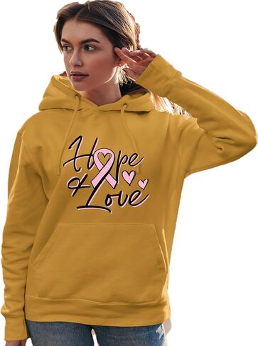 Go All Out Hope & Love Breast Cancer Awareness Mens Women Sweatshirt Hoodie in Saudi Arabia