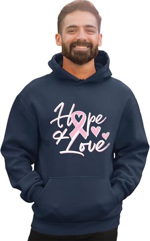 Go All Out Hope & Love Breast Cancer Awareness Mens Women Sweatshirt Hoodie in Saudi Arabia