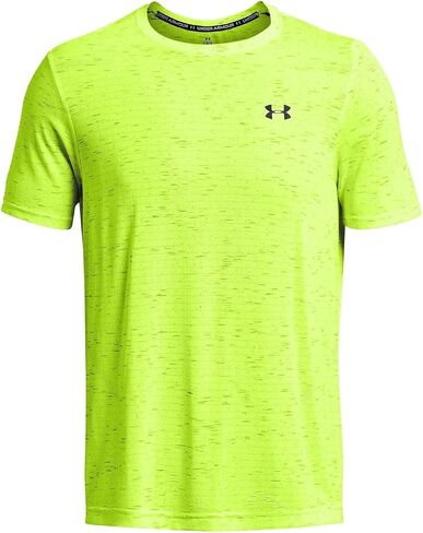 Under Armour - تي شيرت رجالي شبكي بدون خياطة، لون أصفر/أسود (731)، المقاس: كبير in Saudi Arabia