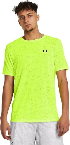 Under Armour - تي شيرت رجالي شبكي بدون خياطة، لون أصفر/أسود (731)، المقاس: كبير in Saudi Arabia