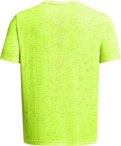 Under Armour - تي شيرت رجالي شبكي بدون خياطة، لون أصفر/أسود (731)، المقاس: كبير in Saudi Arabia