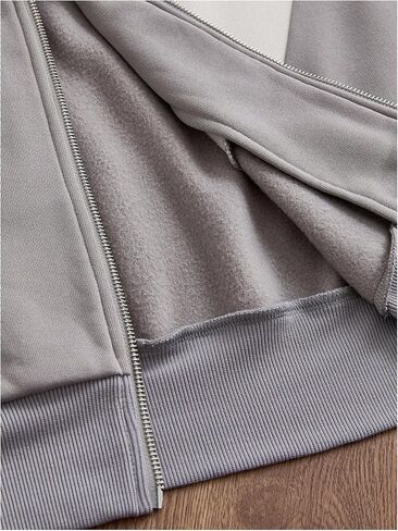 Verdusa Men's Color Block Hooded Sweatshirt Zip Up Long Sleeve Drop Shoulder Casual Hoodies in Saudi Arabia