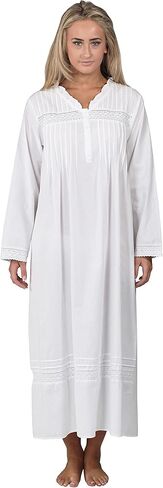 ثوب النوم الفيكتوري The 1 for U - ثوب نوم طويل للنساء، ثوب Annabelle مصنوع من القطن بنسبة 100% in Saudi Arabia