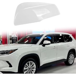 Black Direct Replacement Side Mirror Covers Caps for 2020-2024 Toyota Highlander, 2024 Toyota Grand Highlander and 2022-2024 Toyota Corolla Cross (With Turn Signal Light Model) in Kuwait