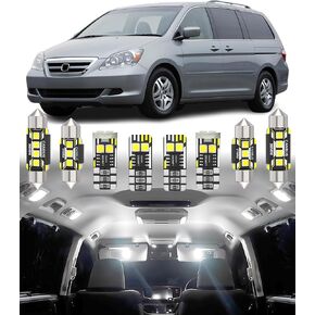 استبدال ضوء LED داخلي للسيارة BMT xms لسيارة Honda Odyssey 2005-2010، حزمة مصابيح إضاءة داخلية فائقة السطوع 6000K، 14 قطعة in Kuwait
