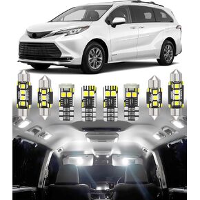 استبدال ضوء LED داخلي للسيارة BMT xms لسيارة Toyota Sienna 2011-2021,6000K حزمة لمبات الإضاءة الداخلية فائقة السطوع، 15 قطعة in Kuwait