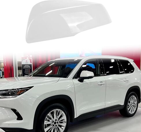 Black Direct Replacement Side Mirror Covers Caps for 2020-2024 Toyota Highlander, 2024 Toyota Grand Highlander and 2022-2024 Toyota Corolla Cross (With Turn Signal Light Model) in Kuwait