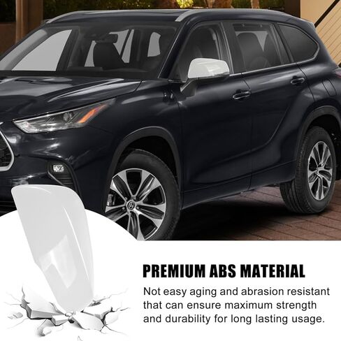 Black Direct Replacement Side Mirror Covers Caps for 2020-2024 Toyota Highlander, 2024 Toyota Grand Highlander and 2022-2024 Toyota Corolla Cross (With Turn Signal Light Model) in Kuwait