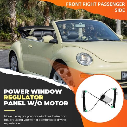 Power Window Regulator W/O Motor Front Right Passenger Side Compatible with Beetle Convertible 2003-2010 1Y0837462F 1Y0837462B WG77Q5 in Saudi Arabia