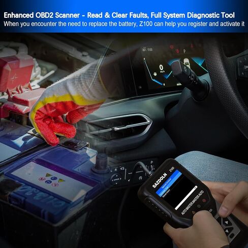 V550 Obd2-Scanner، جهاز اختبار البطارية، أداة تشخيص السيارة المحسنة لقراءة رموز أخطاء المحرك ومسحها، أداة مسح ضوئي لجميع سيارات OBD2 1996+، 40,000+DTC، بيانات حية (أسود) in Saudi Arabia