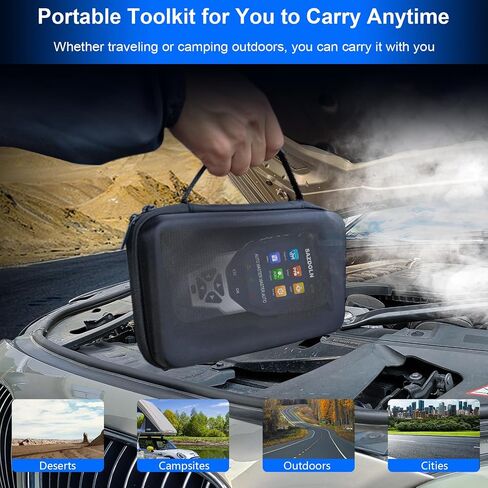 V550 Obd2-Scanner، جهاز اختبار البطارية، أداة تشخيص السيارة المحسنة لقراءة رموز أخطاء المحرك ومسحها، أداة مسح ضوئي لجميع سيارات OBD2 1996+، 40,000+DTC، بيانات حية (أسود) in Saudi Arabia