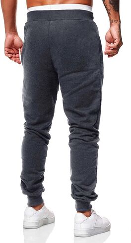 Mens Gym Workout Pants Athletic Joggers Running Sweatpants for Men Bodybuilding with Pockets in Saudi Arabia