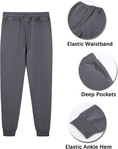Mens Gym Workout Pants Athletic Joggers Running Sweatpants for Men Bodybuilding with Pockets in Saudi Arabia