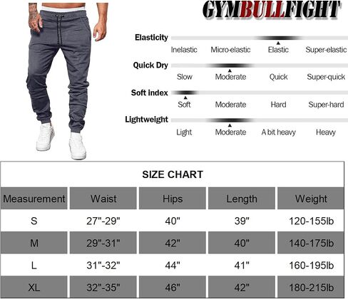 Mens Gym Workout Pants Athletic Joggers Running Sweatpants for Men Bodybuilding with Pockets in Saudi Arabia