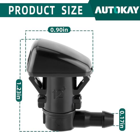 AUTOKAY CK4Z-17603-A Windshield Wiper Washer Nozzles Spray Jet Fit for Ford Transit 2015-2022 E-Transit 2022 2023 Transit-150 Transit-250 Transit-350 HD 2015-2023 RE# CK4Z17603A Set of 2 in Saudi Arabia