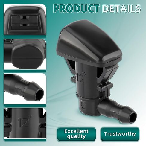 AUTOKAY CK4Z-17603-A Windshield Wiper Washer Nozzles Spray Jet Fit for Ford Transit 2015-2022 E-Transit 2022 2023 Transit-150 Transit-250 Transit-350 HD 2015-2023 RE# CK4Z17603A Set of 2 in Saudi Arabia