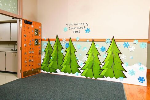 Fun Express 3D Pine Tree Jointed Cutouts Stand-up Decorations - Ideal School & Bible School Scene Setting Holiday Parties Festive Events Classroom Decor & Special Occasions - 3 Ft. x 58" - 2 Pieces in Saudi Arabia