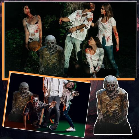 Amyhill 3 Ft Breaking Ground Zombie Cardboard Cutout Stand-Up Spooky Halloween Party Decoration Life Size Spooky Zombie Backdrop Photo Props Standup for Scary Halloween Horror Party Decor in Saudi Arabia