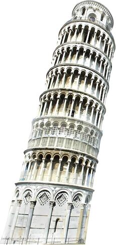 70.8" Tower of Pisa Cardboard Cutout Tower of Pisa Stand Up Cutout Life-Size Italy Photo Booth Prop Backdrop Sign Italian Landmark for Italy Theme Birthday Party Cultural Educational Display in Kuwait