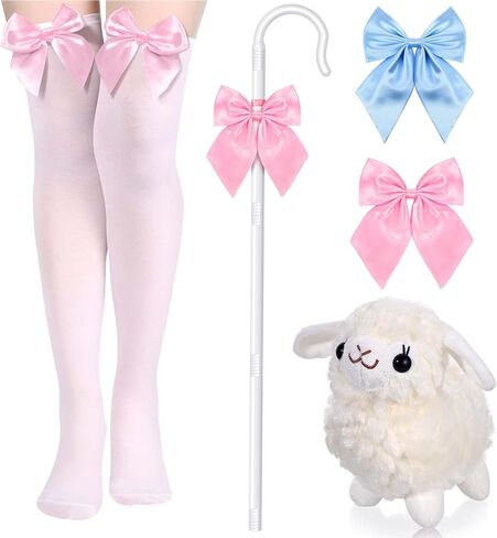 5 قطع من إكسسوارات أزياء الراعي تتضمن الموظفين والجوارب وربطات العنق للنساء في حفلات الهالوين in Kuwait