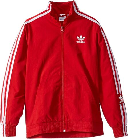 قميص رياضي Adidas Originals Kids للأولاد New Icon (الأطفال الصغار/الأطفال الكبار) قرمزي/أبيض SM (8 أطفال كبار) in Saudi Arabia