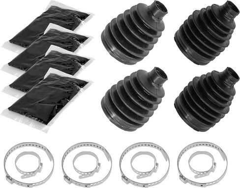 Caltric Front Outer/Inner CV Axle Boots Compatible with Honda Pioneer 700 SXS700M2D Deluxe 2017-2022 / x 2 in Saudi Arabia