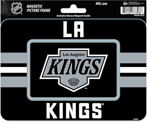 Rico Industries NHL Hockey Nashville Predators Stripes Magnetic Picture Frame (5"x6.75") & Magnet Combo Set - Home Décor - Regrigerator, Office, Kitchen in Saudi Arabia