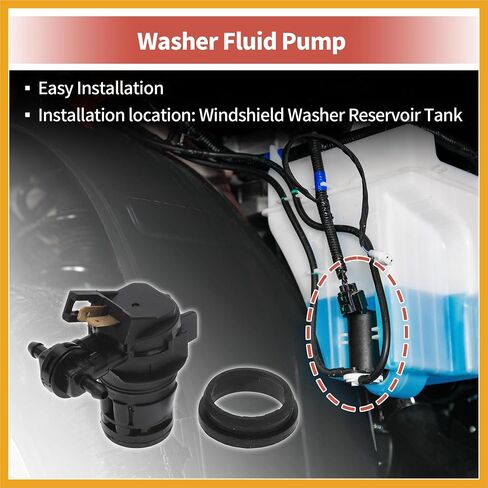 Windshield Washer Pump W/Grommet Windshield Washer Fluid Pump Fit for Honda Odyssey for Abarth 750 Windshield Wiper Pump - Pack of 1 Replacement in Saudi Arabia
