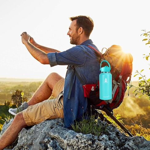 غطاء من القش لزجاجة مياه ذات فم واسع 12oz 32oz 40oz 64oz 128oz، متوافق مع زجاجة Hydroflask، غطاء بديل من القش مع فوهة كبيرة، غطاء مع القش وفرشاة بمقبض مرن in Kuwait