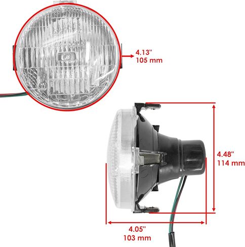 طقم المصابيح الأمامية اليسرى واليمنى من كالتريك متوافق مع Yamaha Rhino 660 YXR660 YXR 660 4X4 2006-2007 in Saudi Arabia
