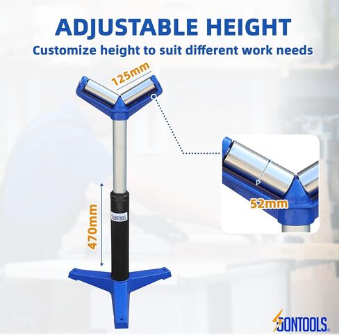 roller stands for woodworking,roller stands,table saw roller support stand, adjustable roller stands for woodworking, Blue in Saudi Arabia