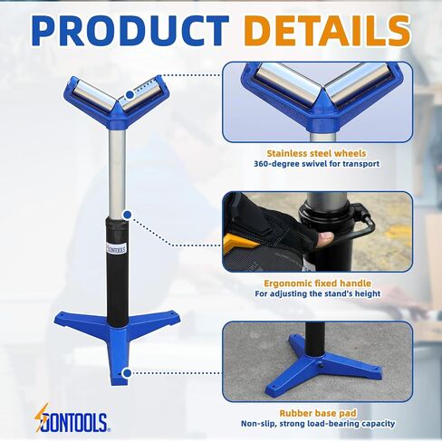 roller stands for woodworking,roller stands,table saw roller support stand, adjustable roller stands for woodworking, Blue in Saudi Arabia