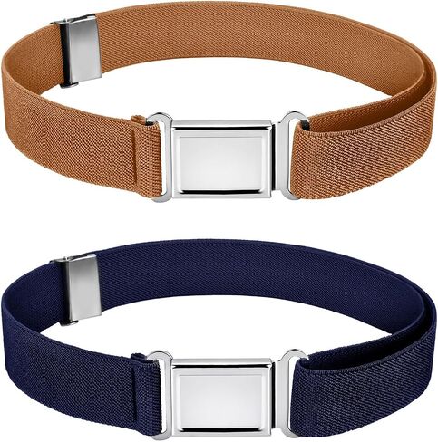 WILLBOND 2 Pcs Kids Magnetic Belt Boys Adjustable Elastic Belt with Magnetic Buckle for Toddlers Girls in Saudi Arabia