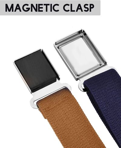 WILLBOND 2 Pcs Kids Magnetic Belt Boys Adjustable Elastic Belt with Magnetic Buckle for Toddlers Girls in Saudi Arabia