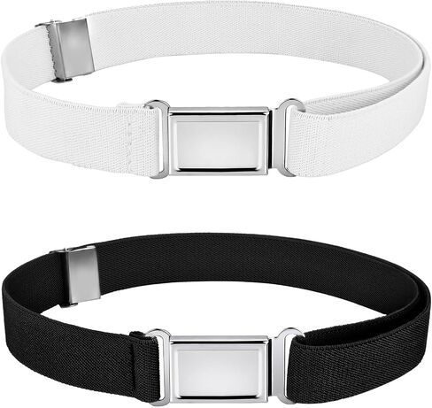 WILLBOND 2 Pcs Kids Magnetic Belt Boys Adjustable Elastic Belt with Magnetic Buckle for Toddlers Girls in Saudi Arabia