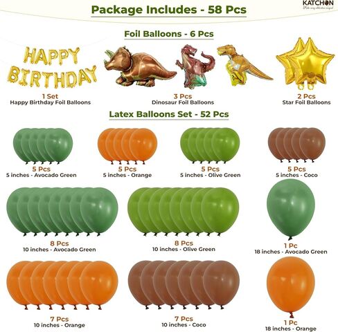 KatchOn, Large Pink Dinosaur Balloons for Birthday Party - Pack of 4 | Pastel Dino Balloons for Dinosaur Party Decorations | Dinosaur Birthday Party Supplies | Three Rex Birthday Decorations Girl in Saudi Arabia