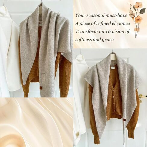 Pashmina Wraps Women Knitted Shawl and Cashmere Shoulder Tops Shawls Scarf, Suitable for Everyday Wear, Office Shawls in Saudi Arabia