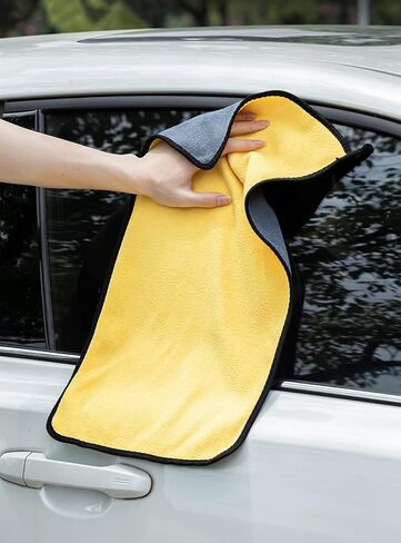 2Pk Super Absorbent Chamois Towel for Car - Spots & Scratch-Free Shammy Cloth for Car Drying - Reusable Car Drying Towel(24"x12",Green) in Saudi Arabia