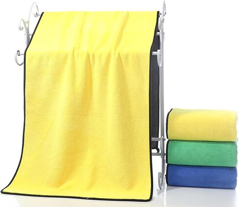 2Pk Super Absorbent Chamois Towel for Car - Spots & Scratch-Free Shammy Cloth for Car Drying - Reusable Car Drying Towel(24"x12",Green) in Saudi Arabia