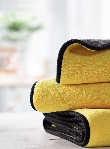 2Pk Super Absorbent Chamois Towel for Car - Spots & Scratch-Free Shammy Cloth for Car Drying - Reusable Car Drying Towel(24"x12",Green) in Saudi Arabia