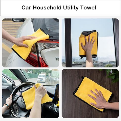 2Pk Super Absorbent Chamois Towel for Car - Spots & Scratch-Free Shammy Cloth for Car Drying - Reusable Car Drying Towel(24"x12",Green) in Saudi Arabia
